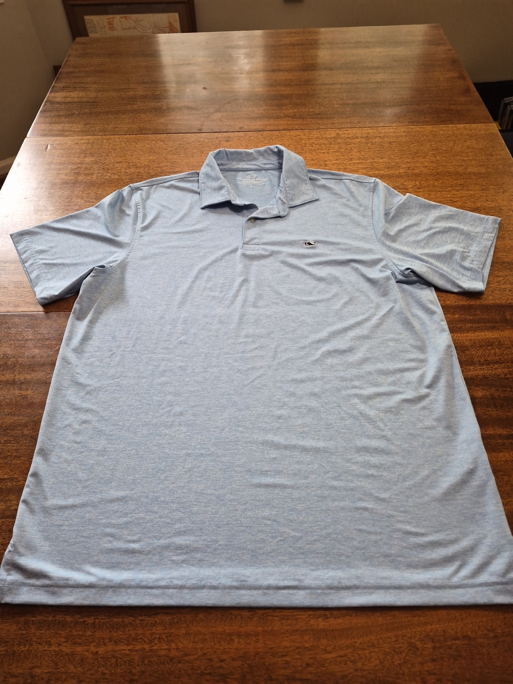 Vineyard Vines Men's Sky‎ Blue Polo with Subtle Logo Size Large